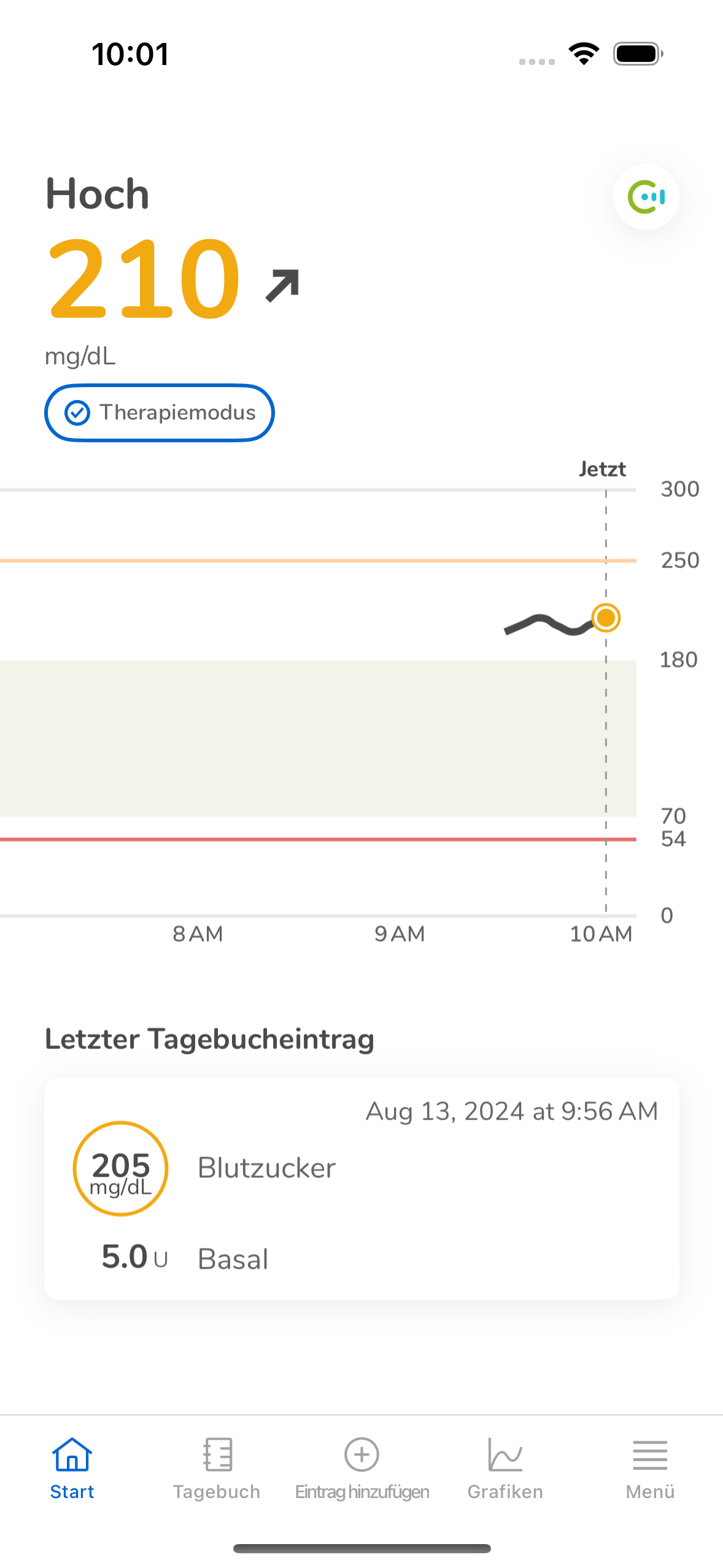 33_02_HomeDashboardWithLogbookEntriesHighMgdl_ID48