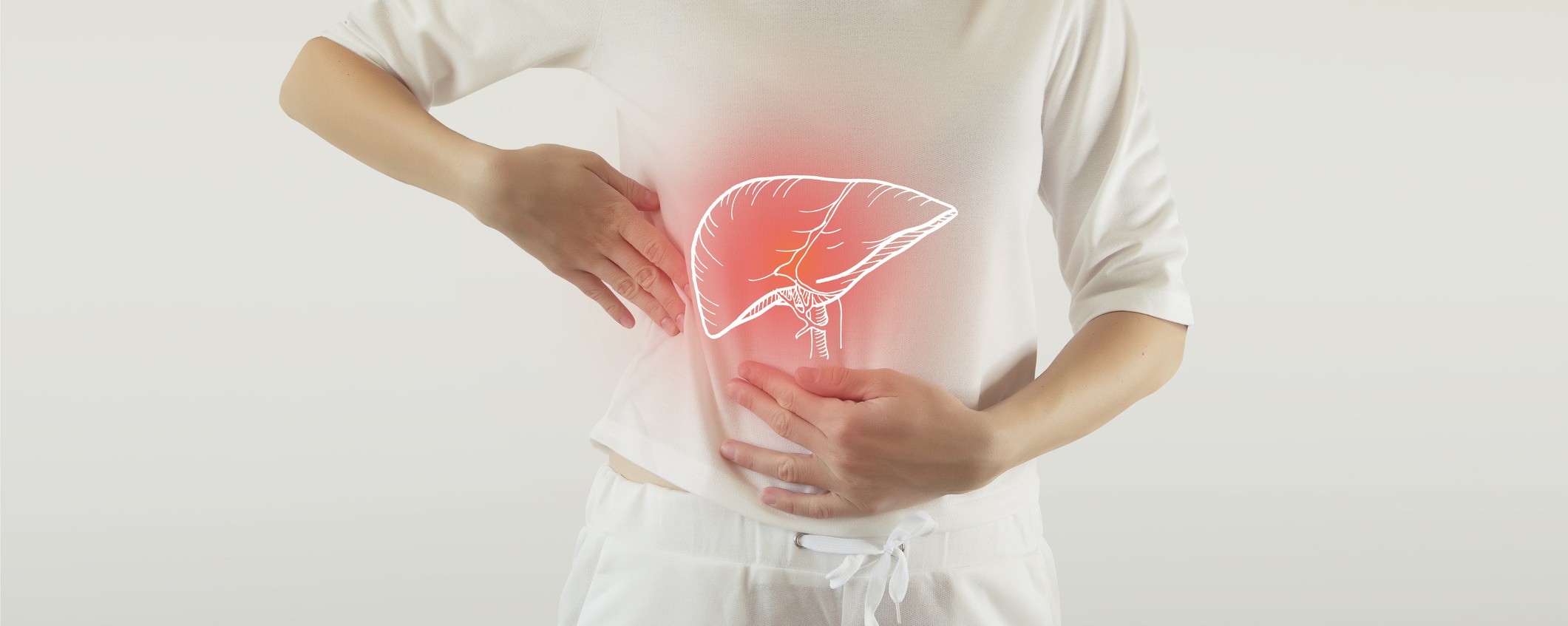 Menschliches Körper mit Leberabbildung